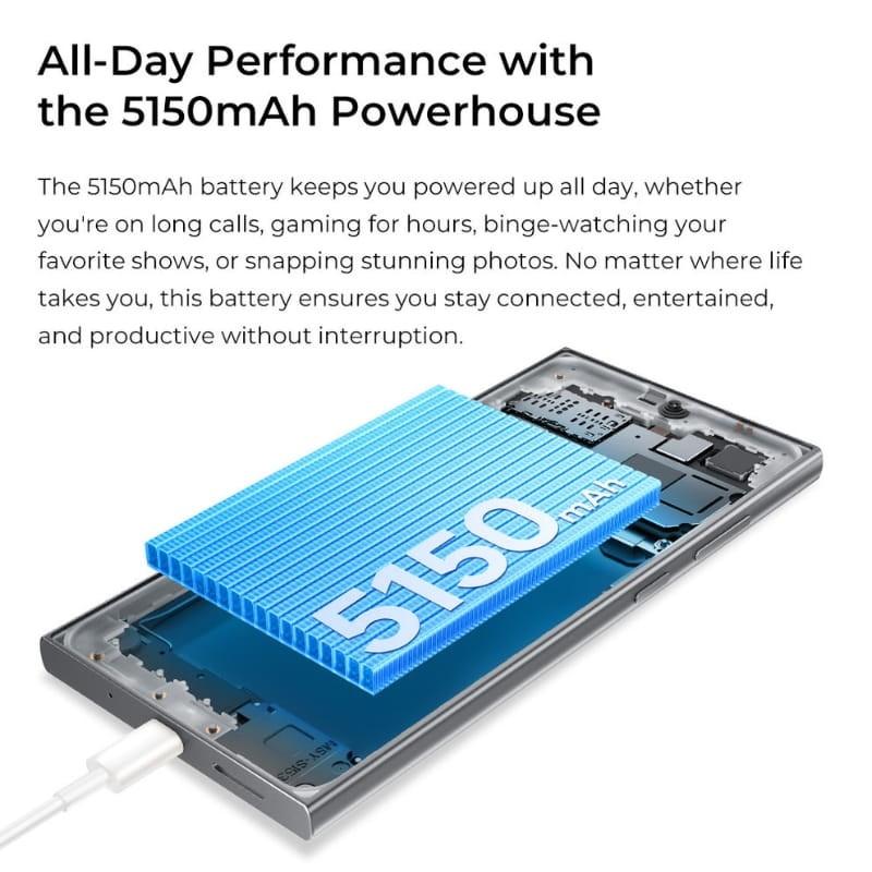 Oukitel C62 4Go/128Go Noir - capacité de la batterie