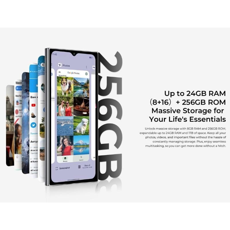 Oukitel C62 Pro 8Go/256Go Noir - mémoire