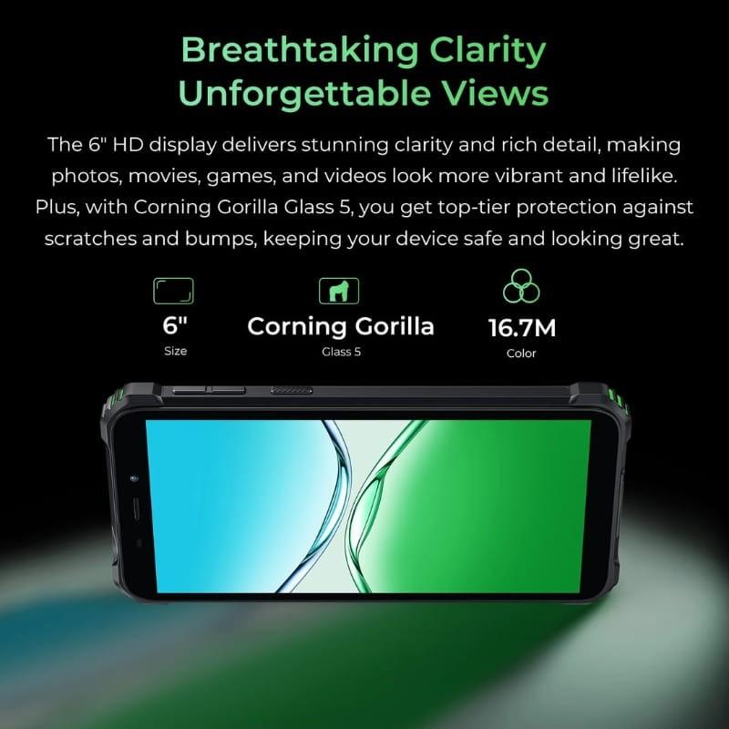 Oukitel G5 4Go/256Go Noir Rugged - caractéristiques de l'écran