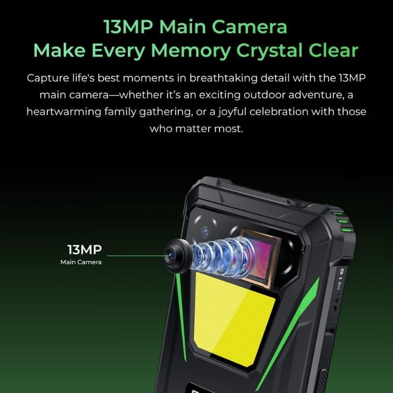 Oukitel G5 4 Go/64 Go Vert Rugged - caméra