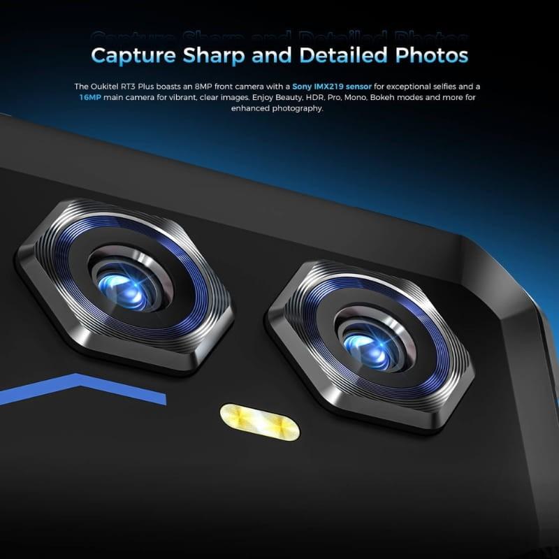 Oukitel RT3 Plus 8'' 4GB/128GB WiFi + 4G Negro - sistema de cámaras
