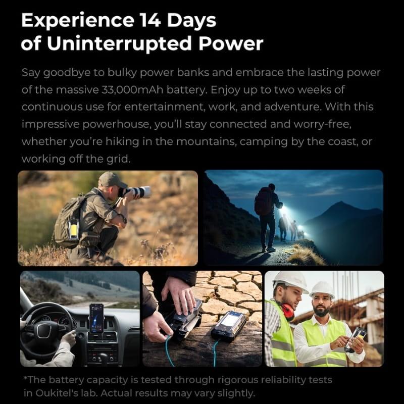 Oukitel WP100 5G 12GB/512GB Rugged - duración de la batería