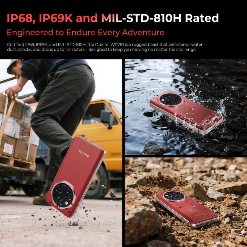 Oukitel WP210 5G 12GB/512GB Negro Rugged - certificados de resistencia
