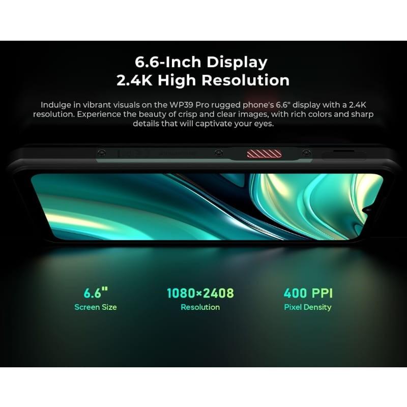 Oukitel WP39 Pro 5G 12Go/512Go Vert - caractéristiques de l'affichage