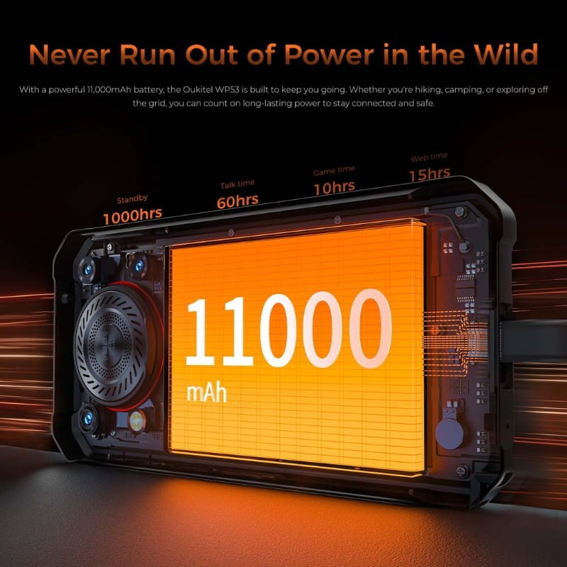 Oukitel WP53 8GB/128GB Negro Rugged - capacidad de la batería