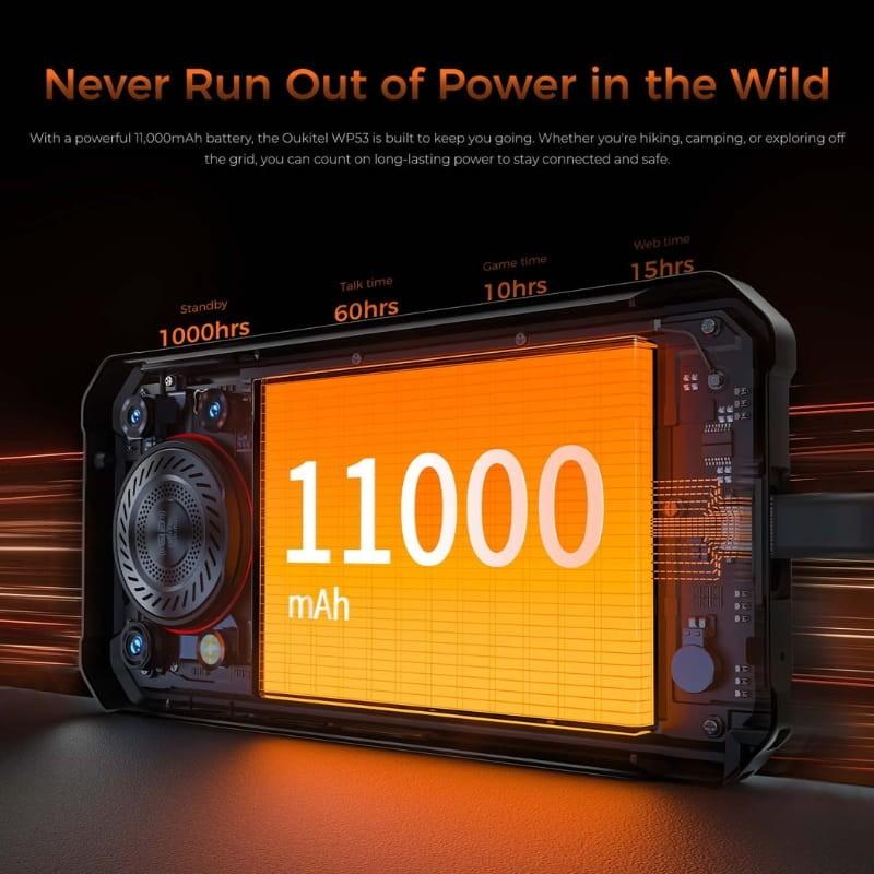 Oukitel WP53 8GB/128GB Negro Rugged - capacidad de la batería