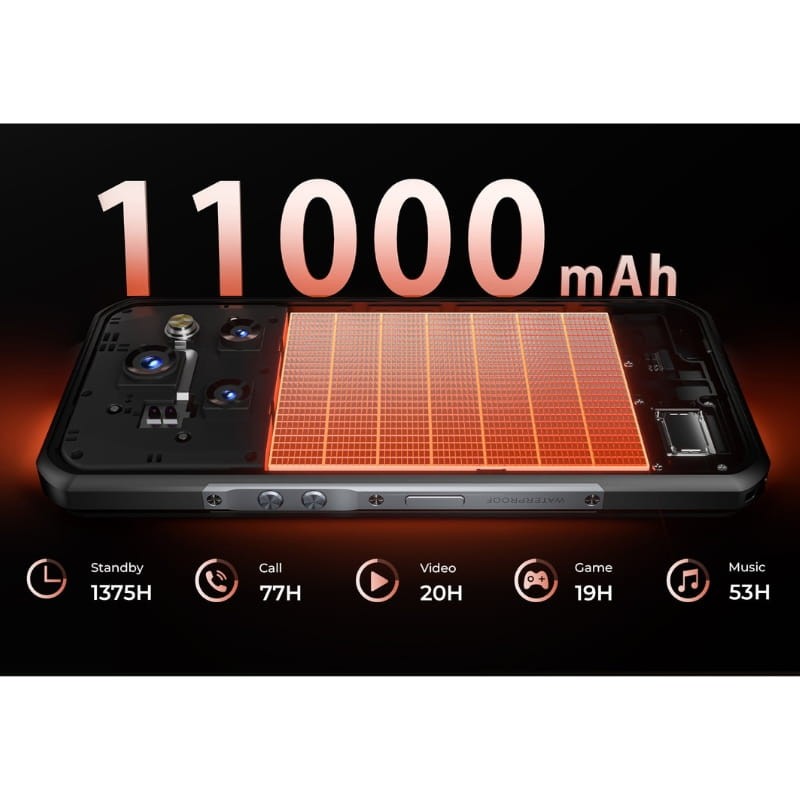Oukitel WP55 Pro 5G 16GB/512GB Negro Rugged - capacidad de la batería