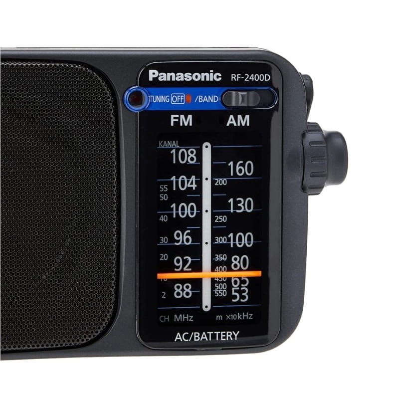 Panasonic RF-2400D AM/FM Preto - detalhe do mostrador