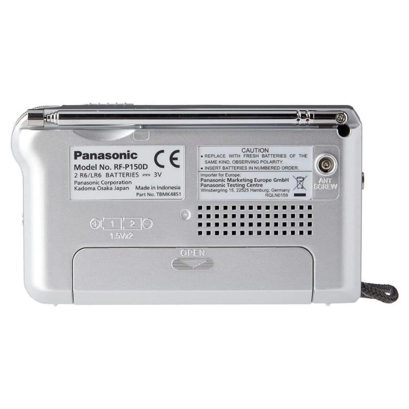 Panasonic RF-P150DEG AM/FM Plata - vista trasera