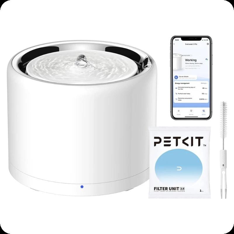 Petkit Eversweet 3 Pro UVC Smart Pet Silent Pump Branco - Bebedouro para animais de estimação