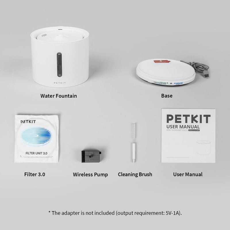 Petkit Eversweet Solo 2 Smart Pet Fountain - contenu de la boîte