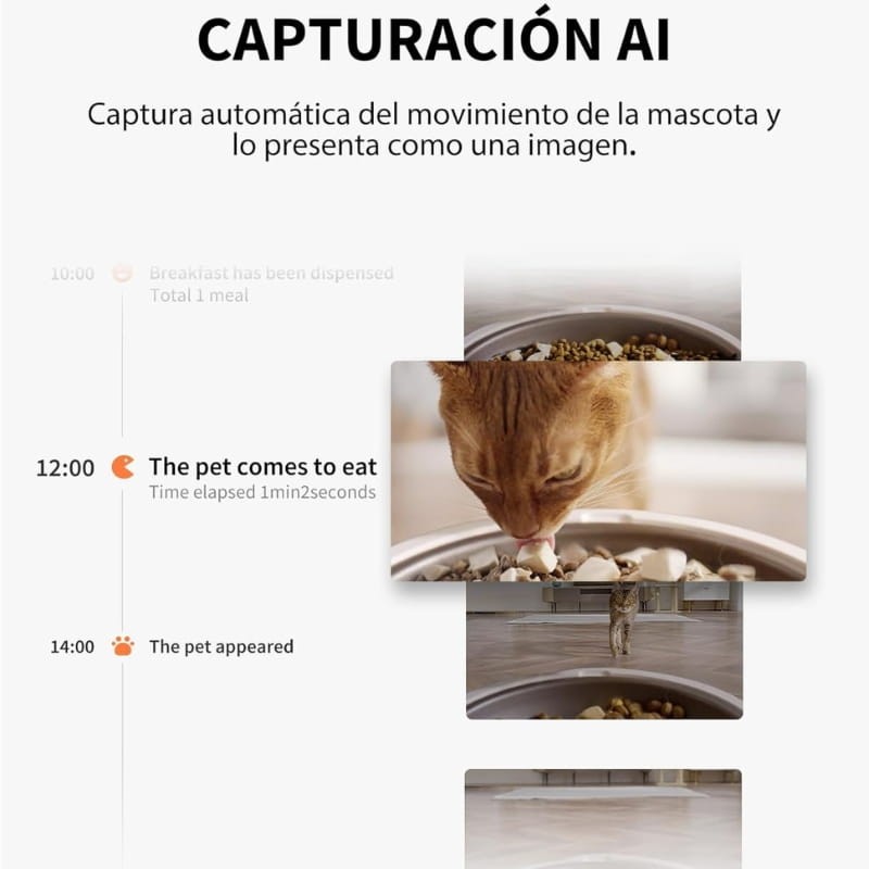 Petkit Yumshare Solo Con Cámara Blanco - monitoreo inteligente