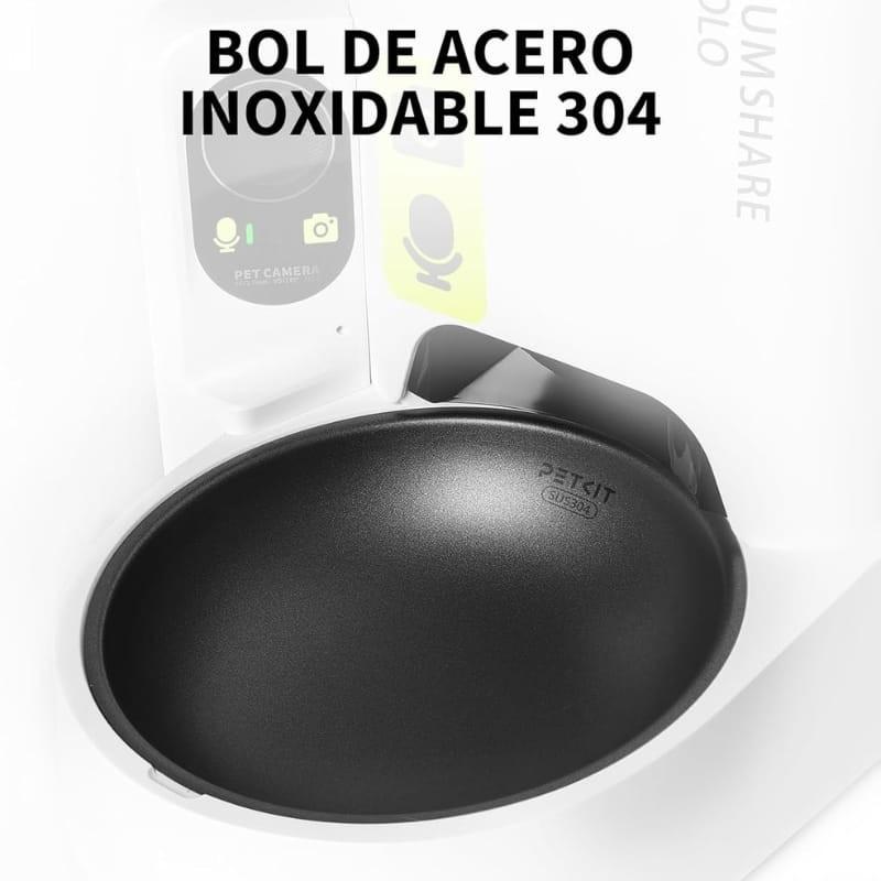 Petkit Yumshare Solo Con Cámara Blanco - bol inoxidable
