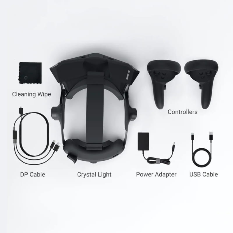 Pimax Crystal Light - Lunettes de réalité virtuelle - contenu de la boîte