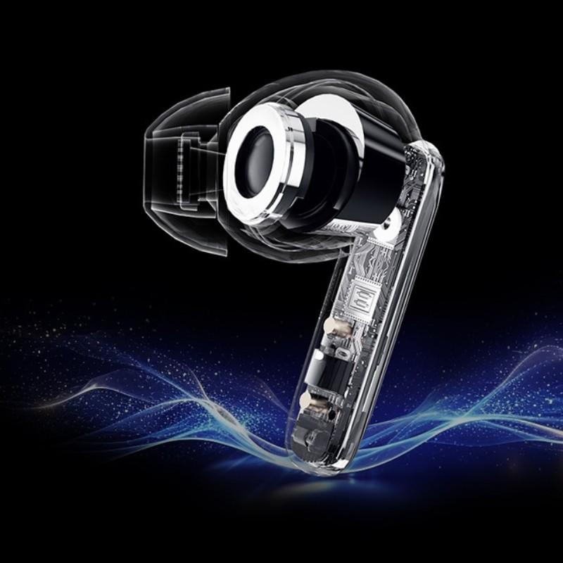 QCY T13 ANC2 TWS ANC Azul - Auscultadores Bluetooth - detalhe dos auriculares