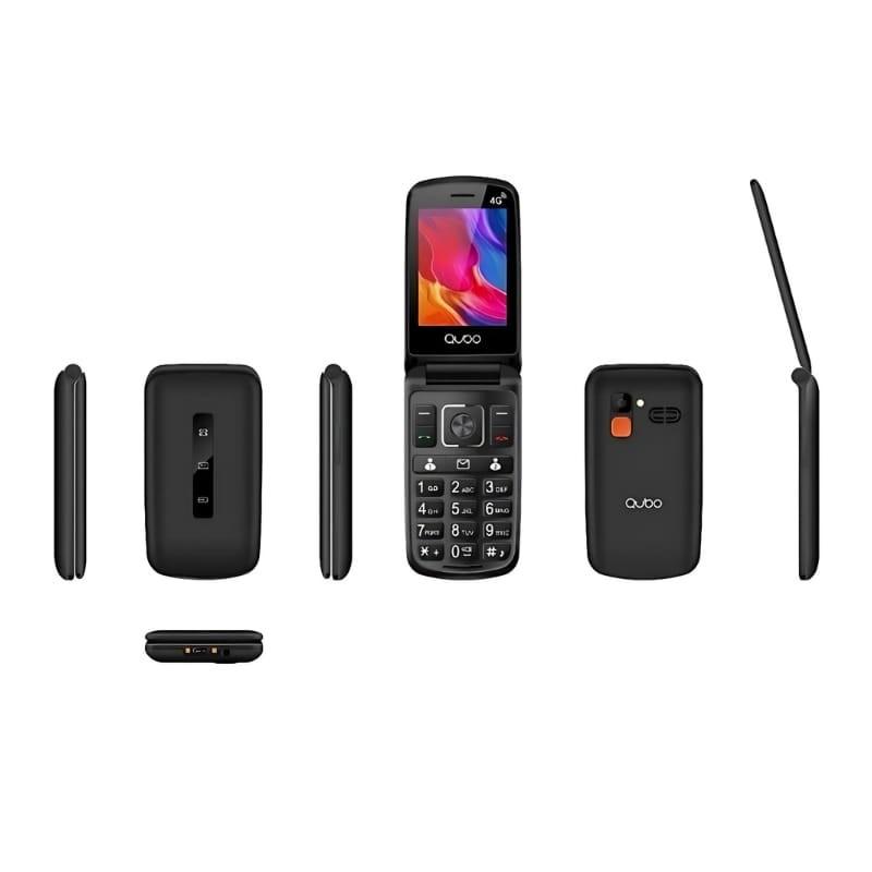 Qubo P-210NW 4G Noir - Téléphone portable pour les personnes âgées - détails de la conception