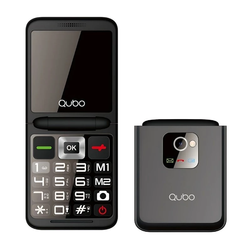 Qubo X-10 Negro - Teléfono Móvil para Personas Mayores