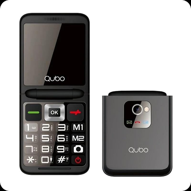 Qubo X-10 Negro - Teléfono Móvil para Personas Mayores