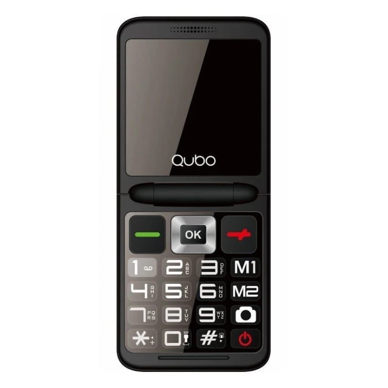 Qubo X-10 Negro - Teléfono Móvil para Personas Mayores - vista frontal