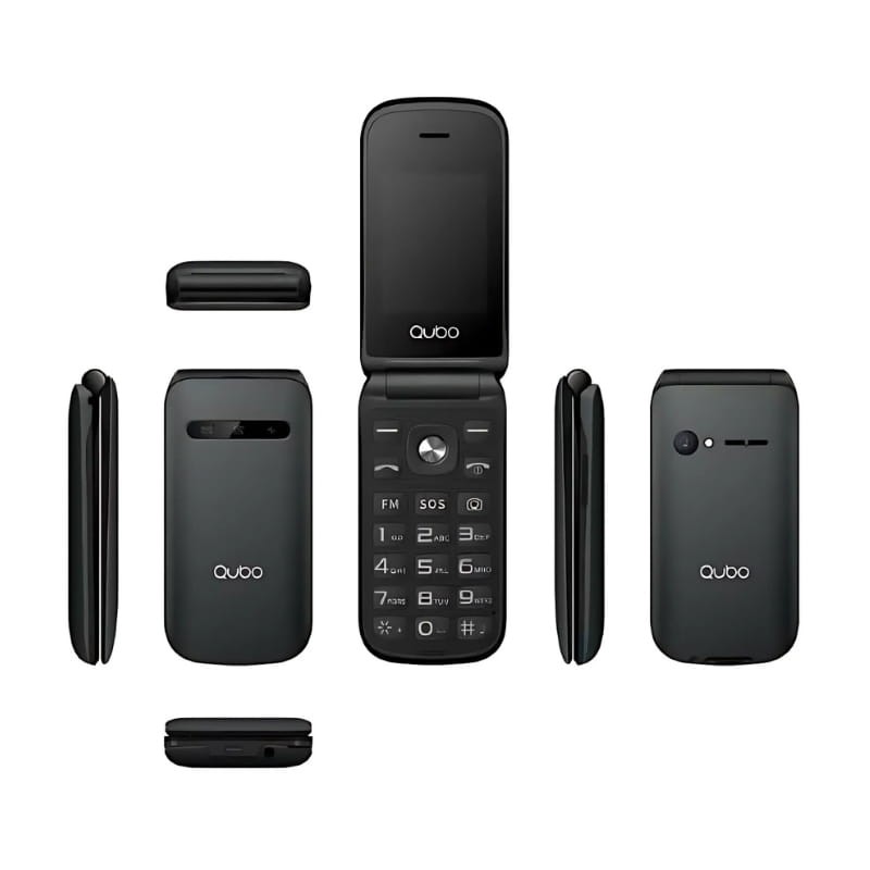 Qubo X-209 4G Noir - Téléphone portable pour les personnes âgées - détails de la conception