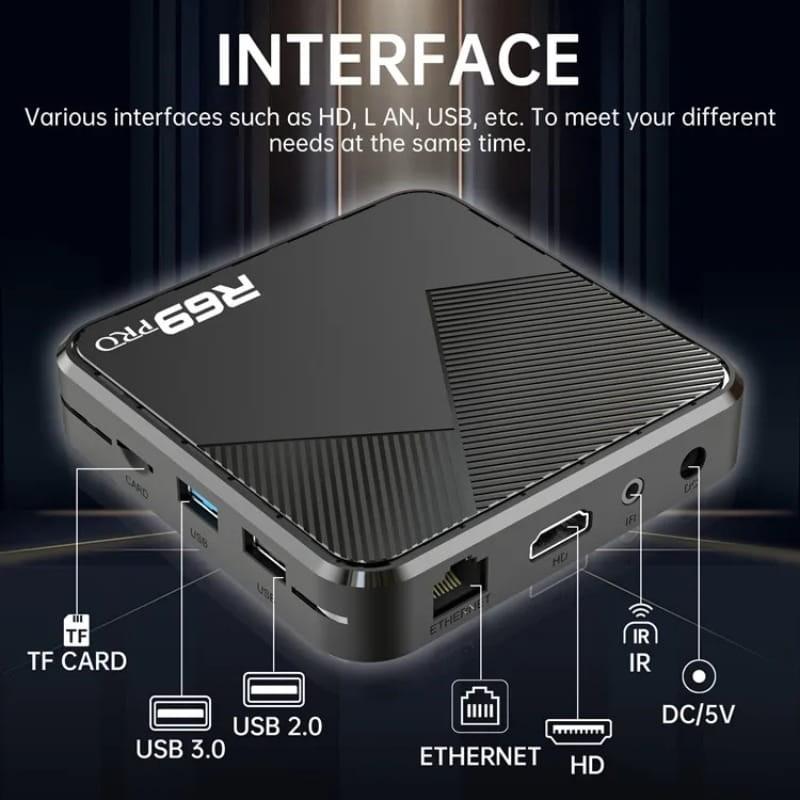 R69 Pro 2Go/16Go 8K WiFi 6 Android 14 - interface