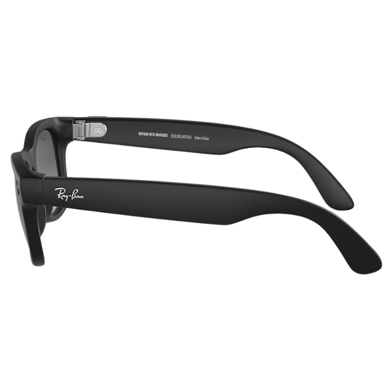 Ray-Ban Meta Wayfarer Negro Mate - vista lateral