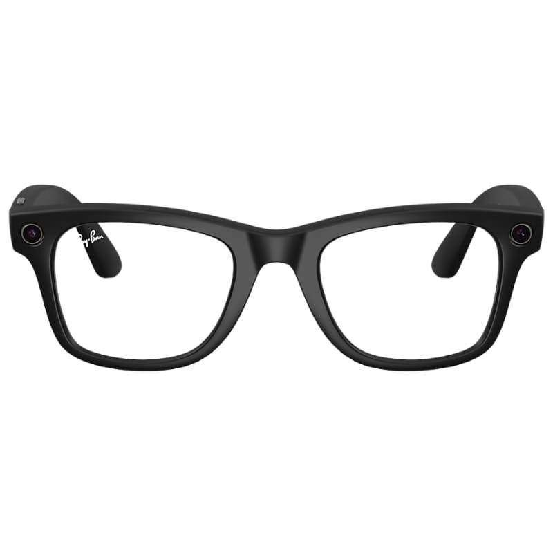 Ray-Ban Meta Wayfarer Negro con Lentes Transparentes - vista frontal