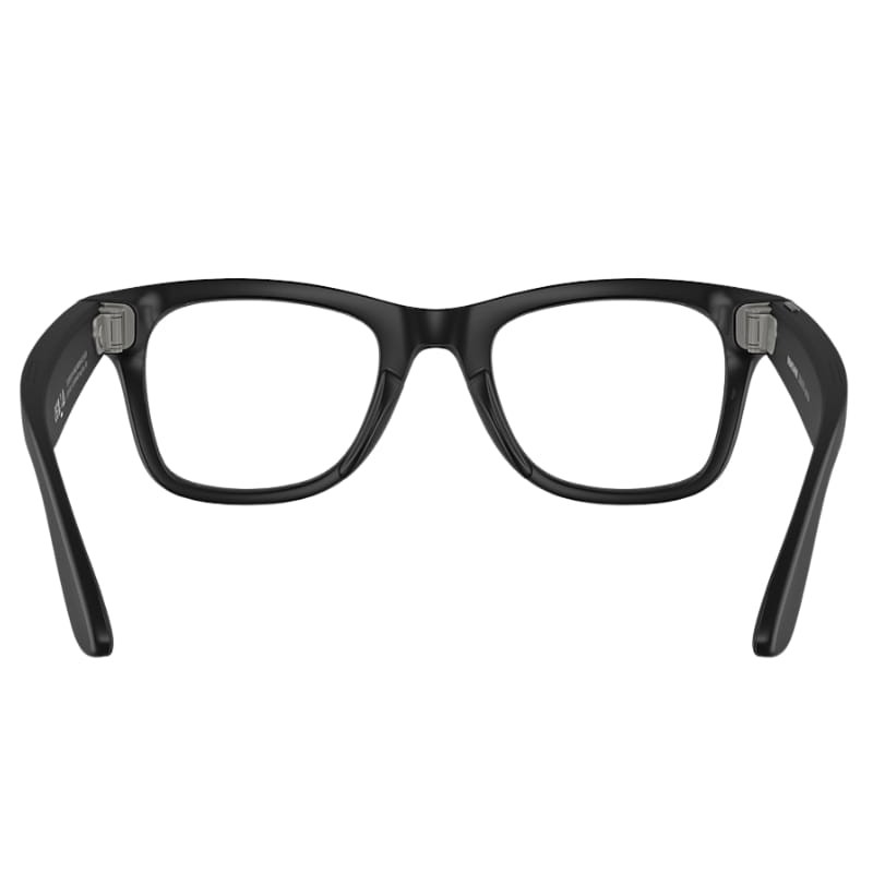 Ray-Ban Meta Wayfarer Negro con Lentes Transparentes - vista trasera