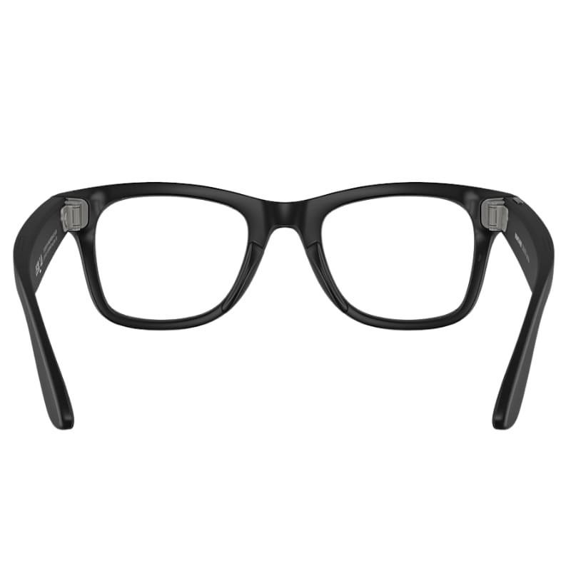 Ray-Ban Meta Wayfarer Negro con Lentes Transparentes - vista trasera