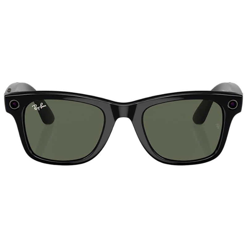 Ray-Ban Meta Wayfarer Noir Brillant - vue de face