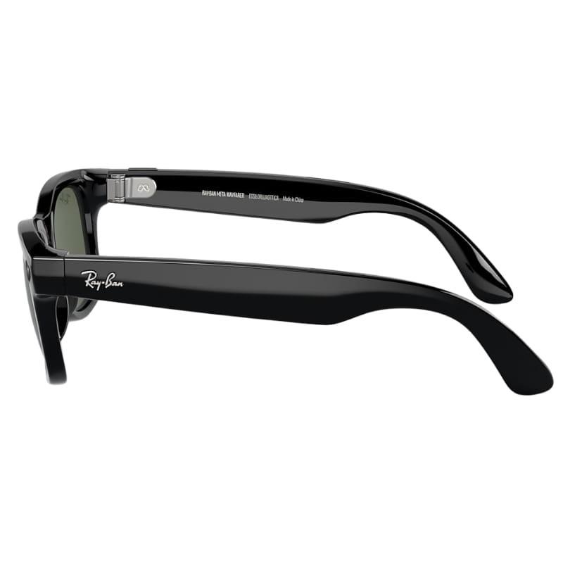 Ray-Ban Meta Wayfarer Noir Brillant - vue latérale