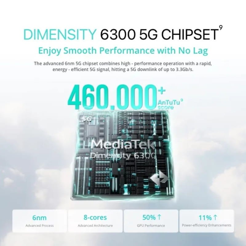 Realme 14T 5G 8GB/256GB Preto - processador