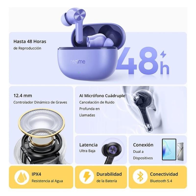 Realme Buds T200 Lite Negro - funciones principales