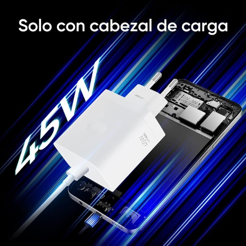 Realme SUPERVOOC 45W USB-A Blanco - potencia de carga
