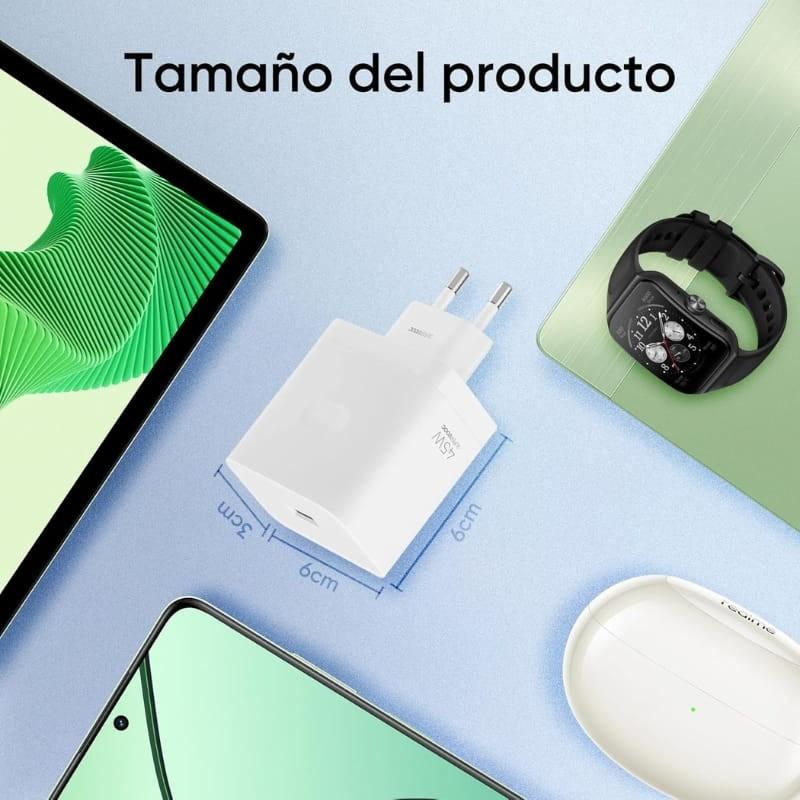 Realme SUPERVOOC 45W USB-A Blanco - tamaño compacto