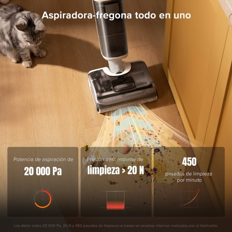 Roborock F25 RT 870 ml Blanc - pouvoir de nettoyage