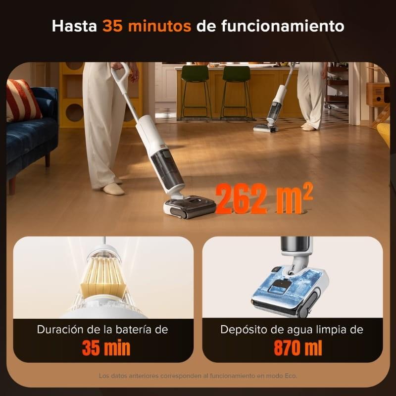 Roborock F25 RT 870 ml Blanc - l'autonomie