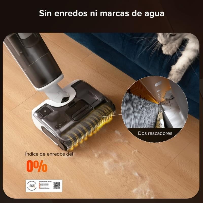 Roborock F25 RT 870 ml Blanc - brosse anti-enchevêtrement