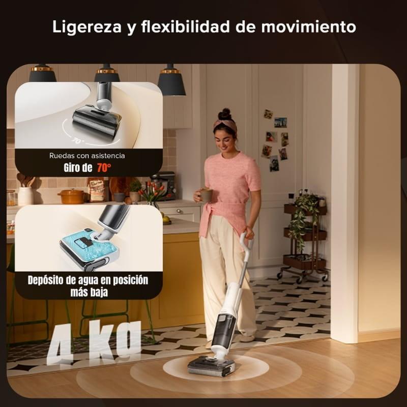 Roborock F25 RT 870 ml Blanc - le poids et la flexibilité