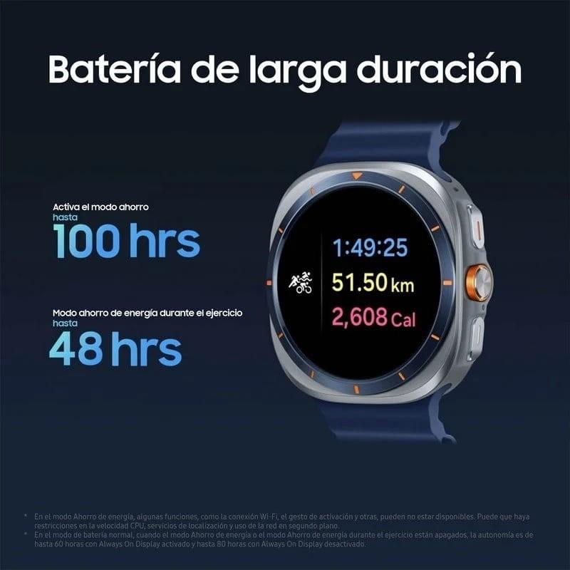 Samsung Galaxy Watch Ultra 2025 Plata Titanio - batería de larga duración