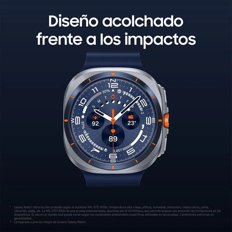 Samsung Galaxy Watch Ultra 2025 Plata Titanio - diseño resistente a impactos