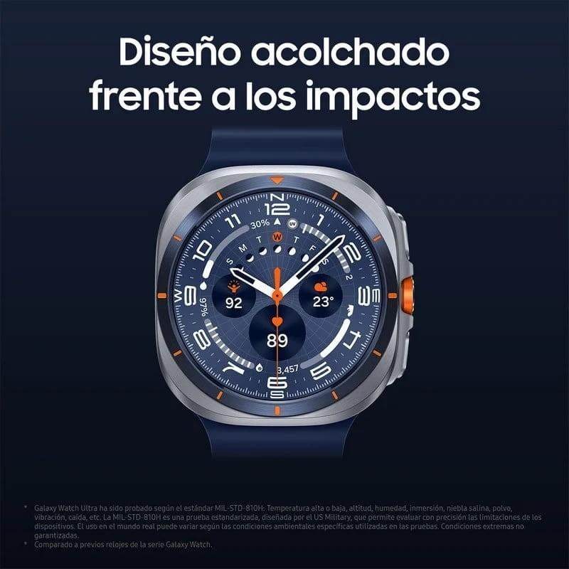 Samsung Galaxy Watch Ultra 2025 Plata Titanio - diseño resistente a impactos