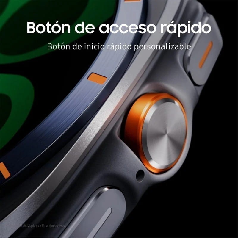 Samsung Galaxy Watch Ultra 2025 Plata Titanio - botón de acceso rápido