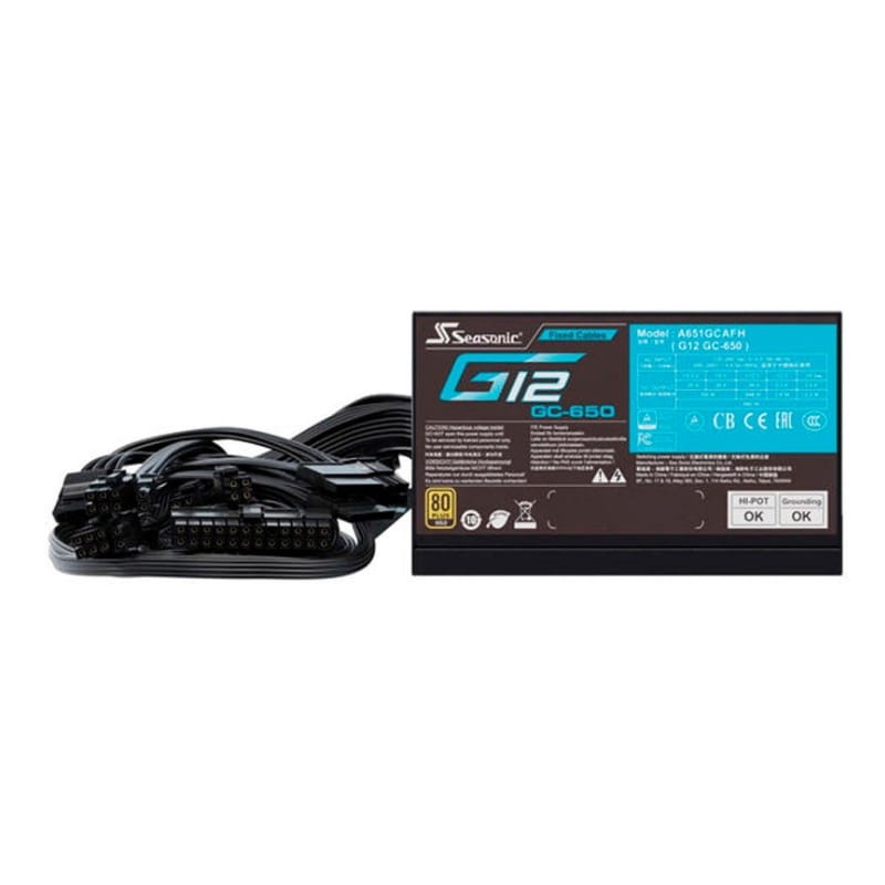 Seasonic G12-GC ATX 650W Noir - emballages et câbles