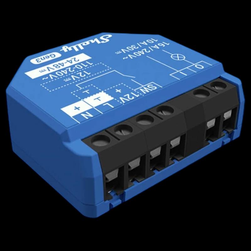 Shelly 1 Gen3 Bleu - Relais intelligent WiFi