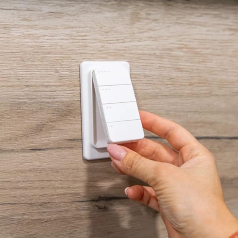 Shelly BLU RC Button 4 Botones Blanco - Interruptor Inteligente - diseño desmontable