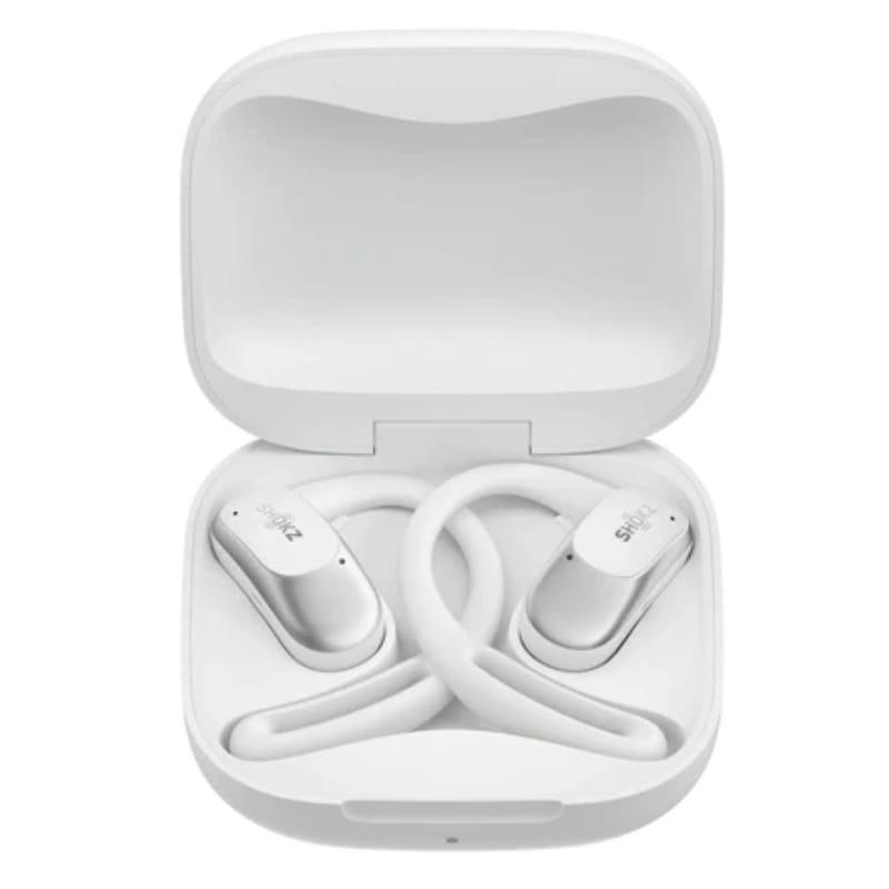 Shokz OpenFit Air Branco - Auscultadores Bluetooth - estojo de carregamento