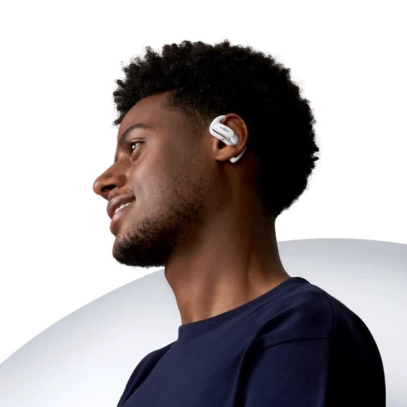 Shokz OpenFit Air Branco - Auscultadores Bluetooth - design de ouvido aberto