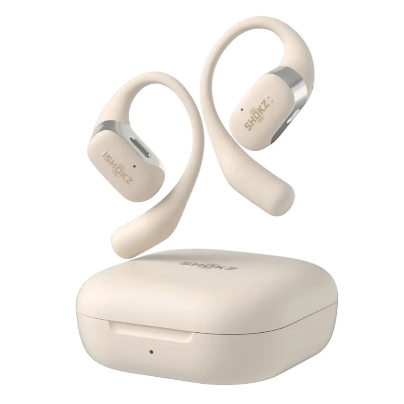 Shokz OpenFit Beige - Auriculares Bluetooth