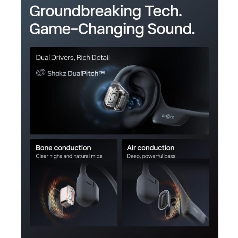 Shokz OpenRun Pro 2 Negro - tecnología dual-pitch